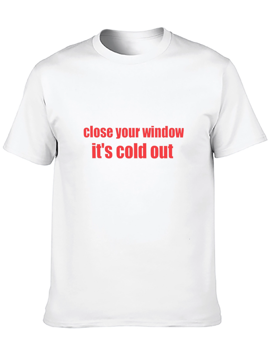 Close Your Window Its Cold Out Black T-Shirt