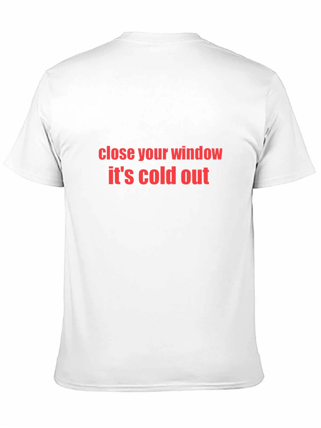 Close Your Window Its Cold Out Black T-Shirt