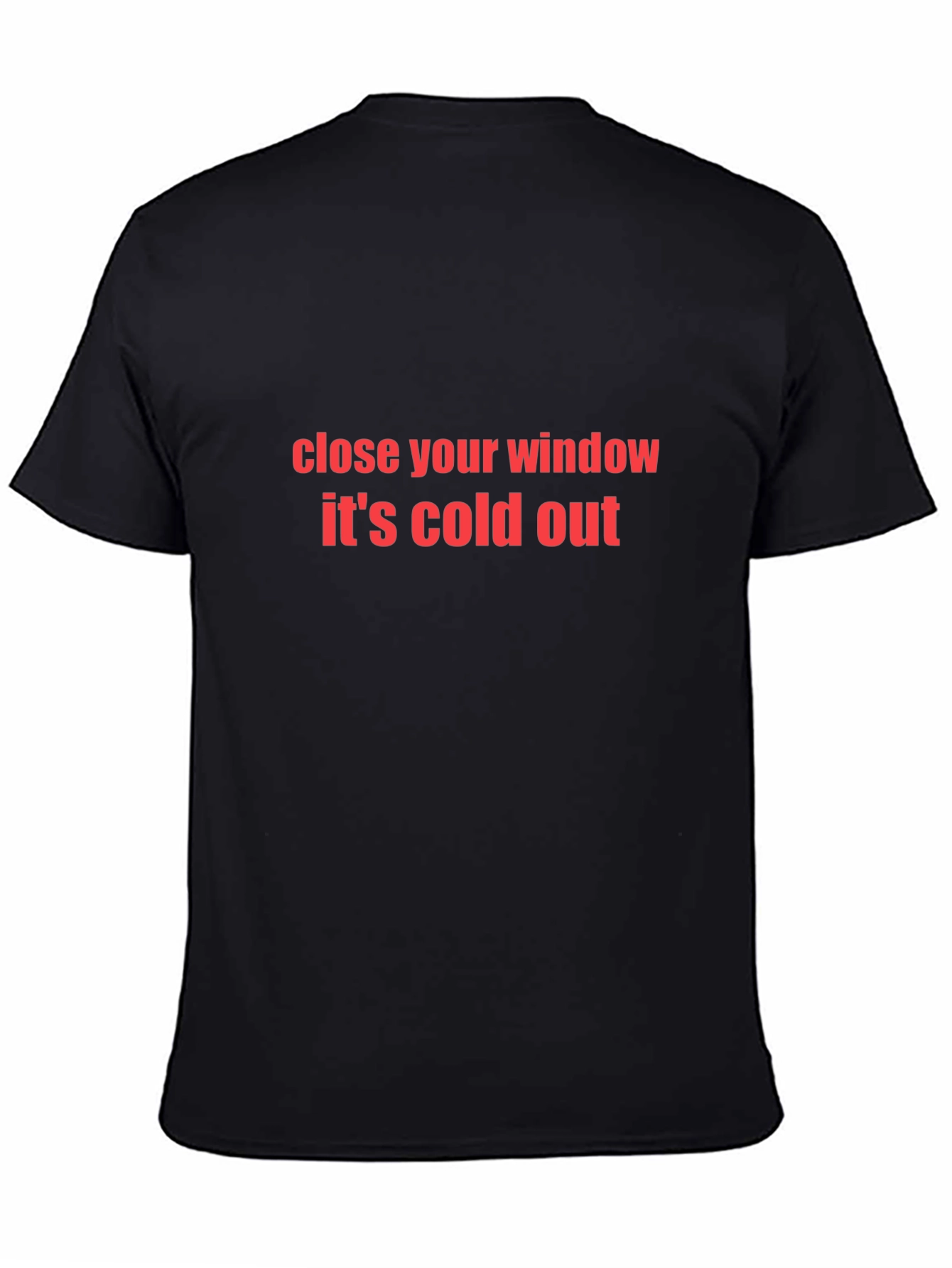 Close Your Window Its Cold Out Black T-Shirt