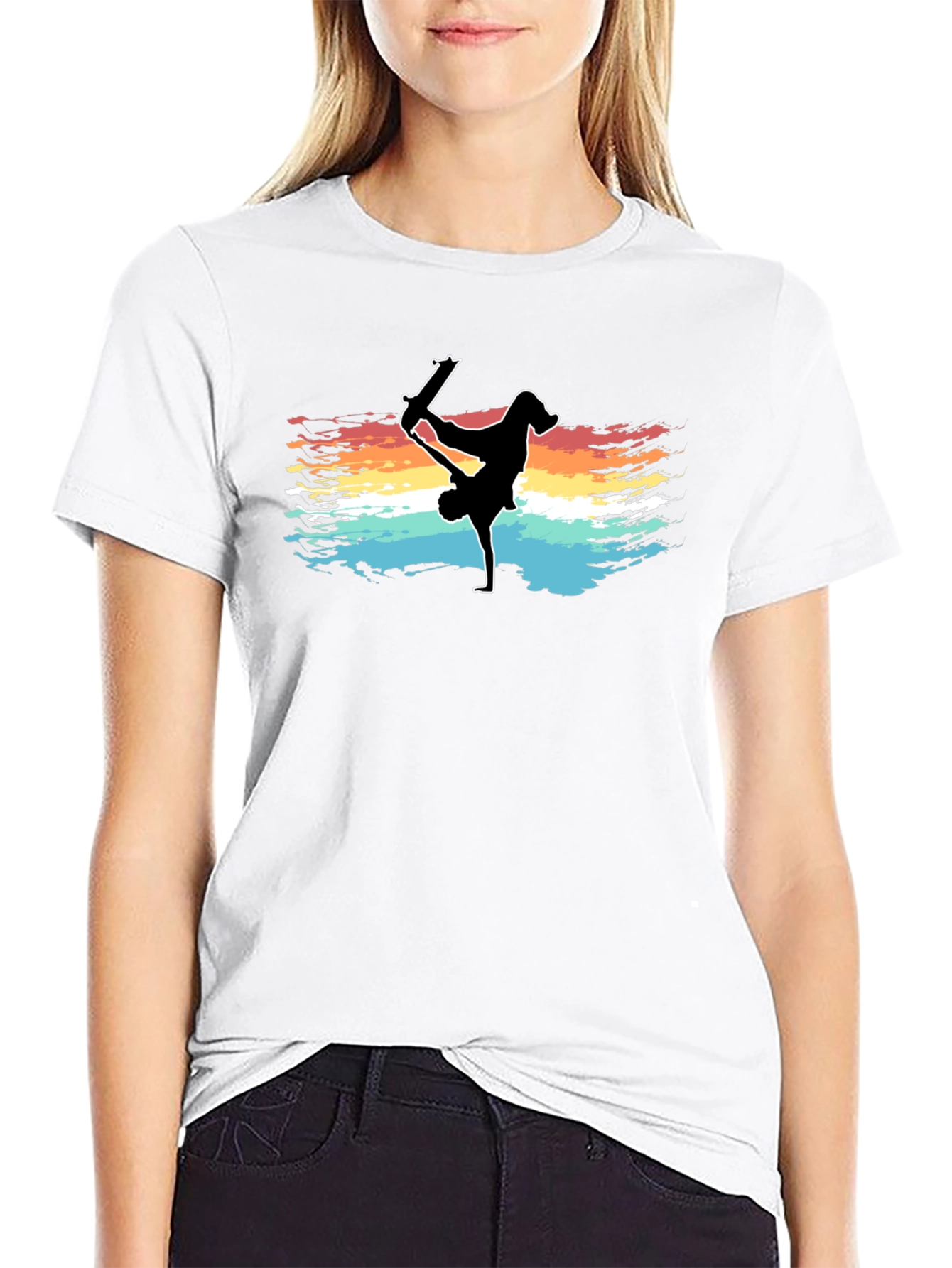 Skater Silhouette Tee - Vintage Style Skateboarding Graphic