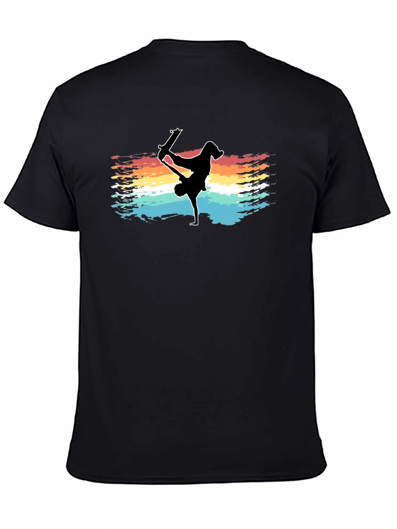 Skater Silhouette Tee - Vintage Style Skateboarding Graphic