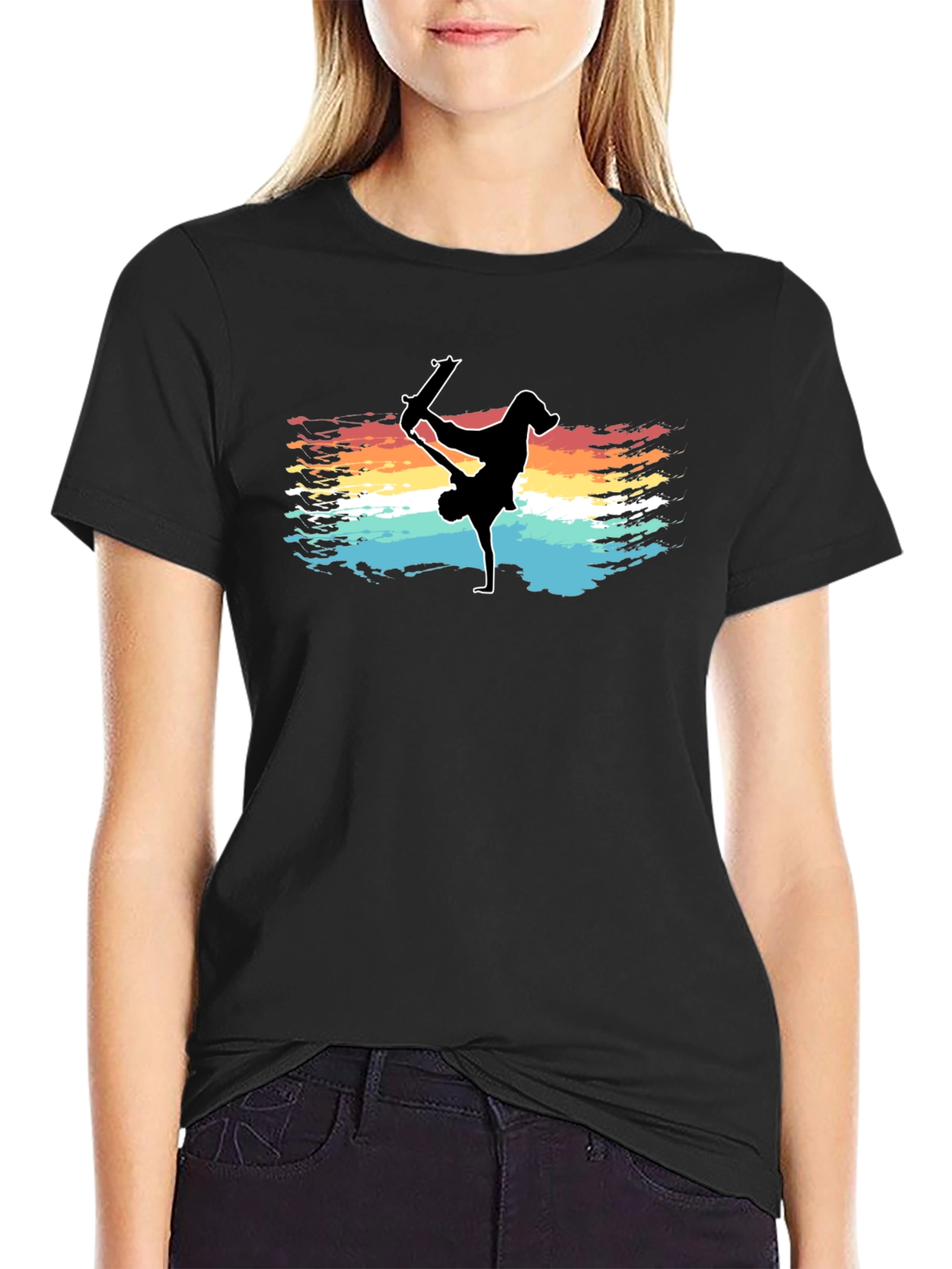 Skater Silhouette Tee - Vintage Style Skateboarding Graphic