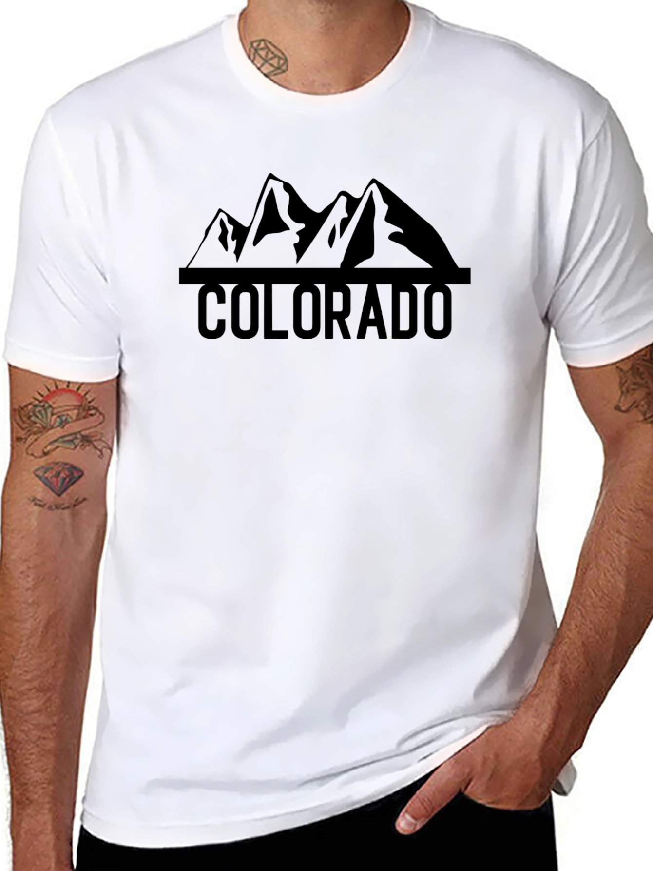 Colorado Mountain Graphic T-Shirt - Black