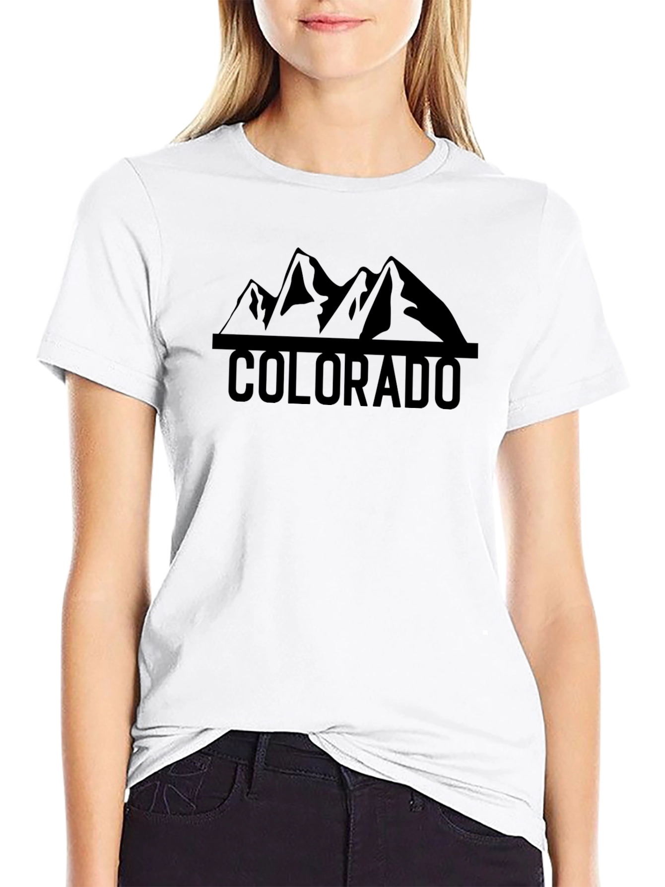Colorado Mountain Graphic T-Shirt - Black