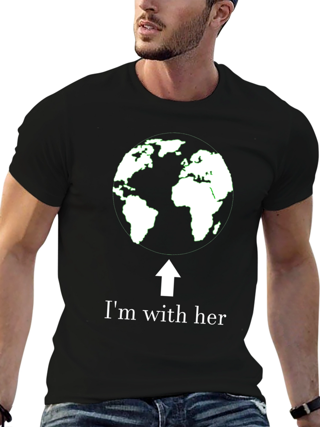 Im With Her Earth Graphic T-Shirt