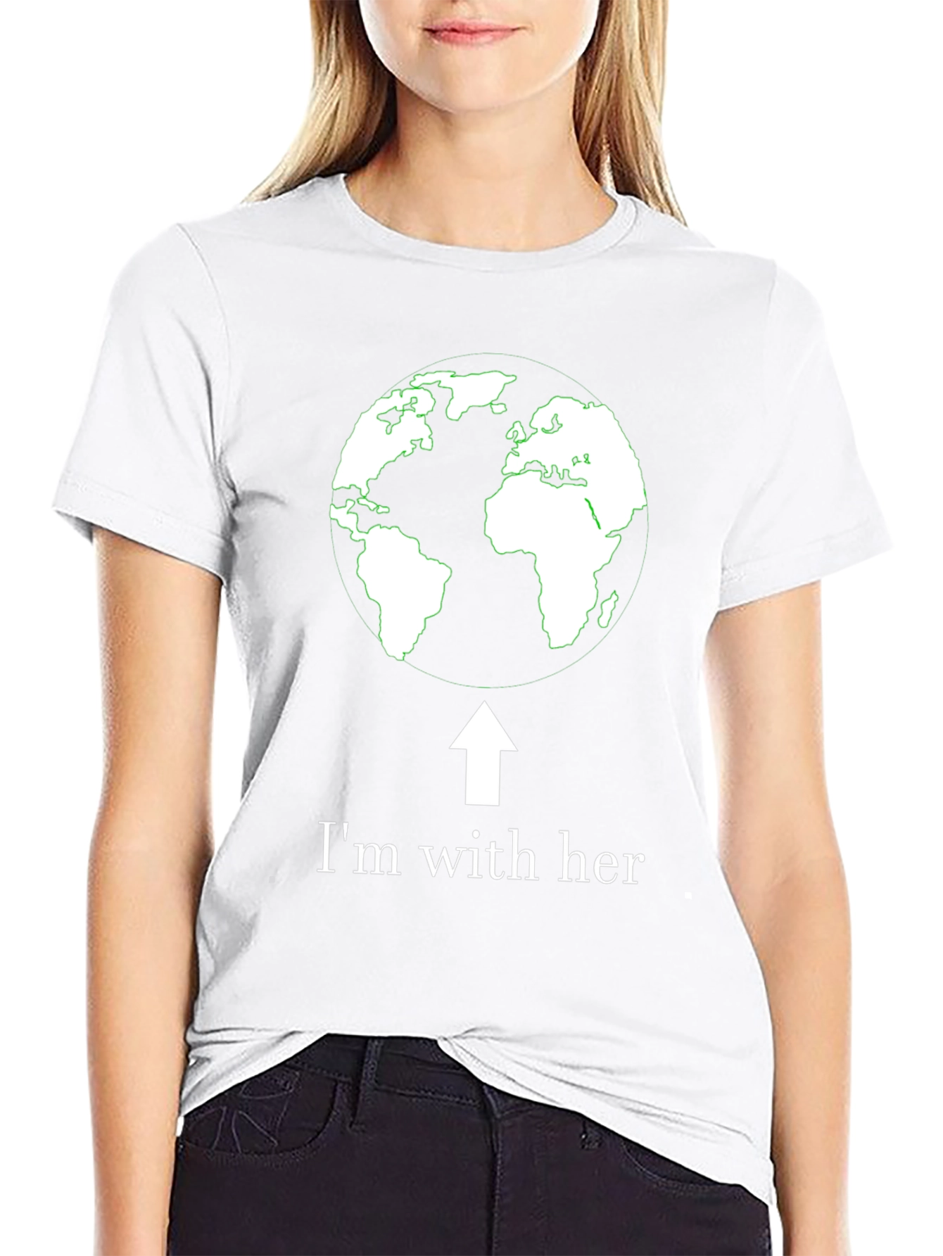 Im With Her Earth Graphic T-Shirt