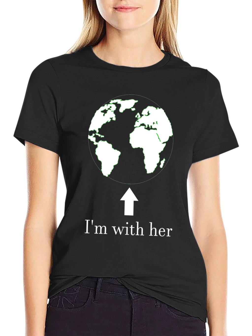 Im With Her Earth Graphic T-Shirt