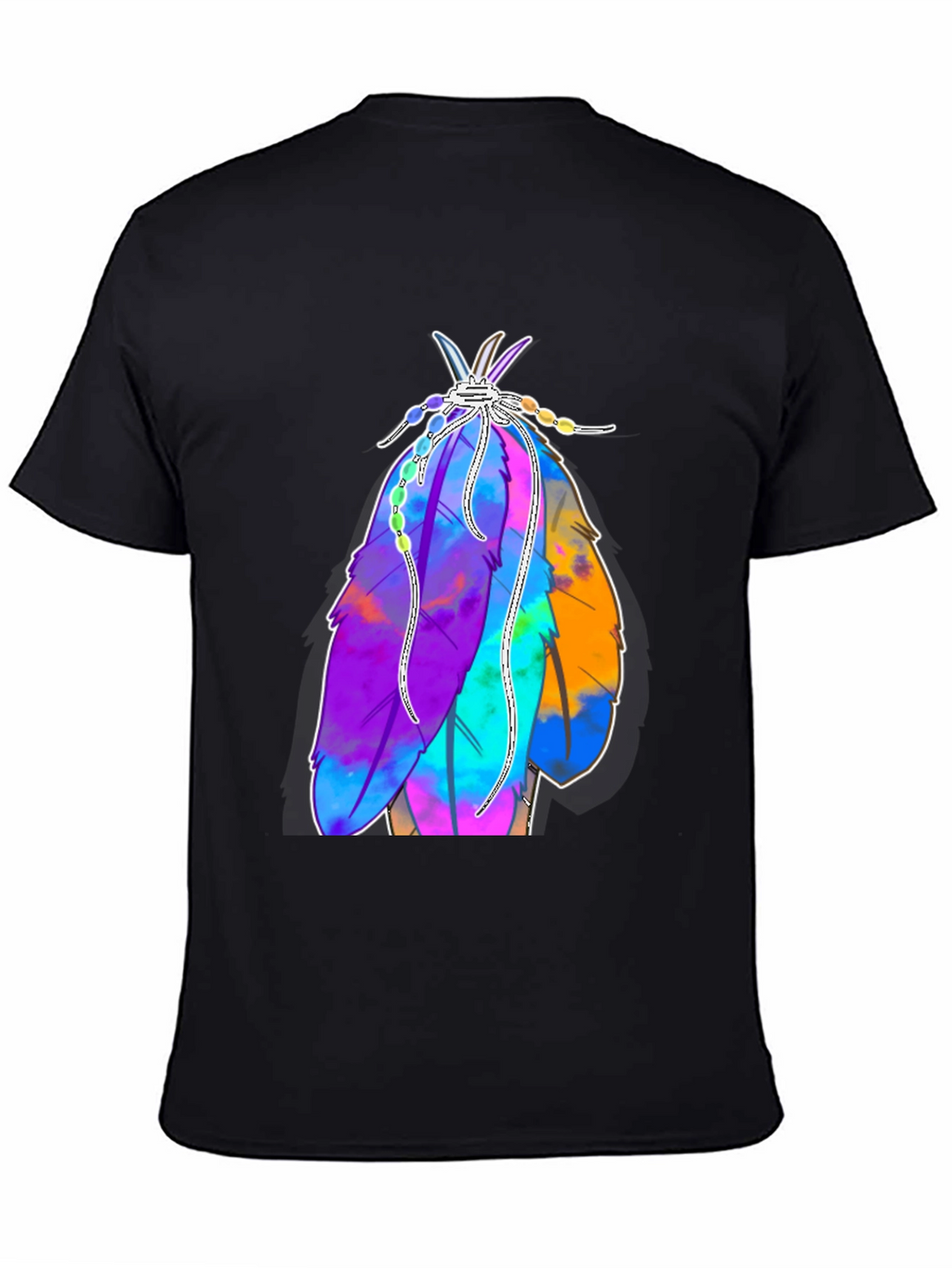 Vibrant Feather Graphic Tee - Casual Style