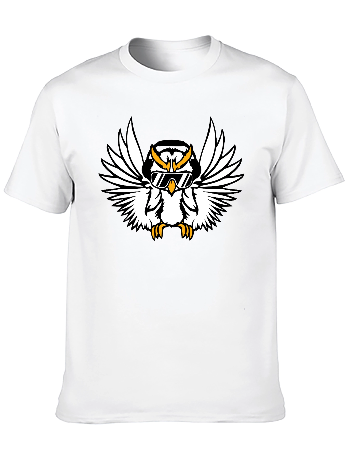 Cool Owl Graphic Tee - Black Cotton T-Shirt