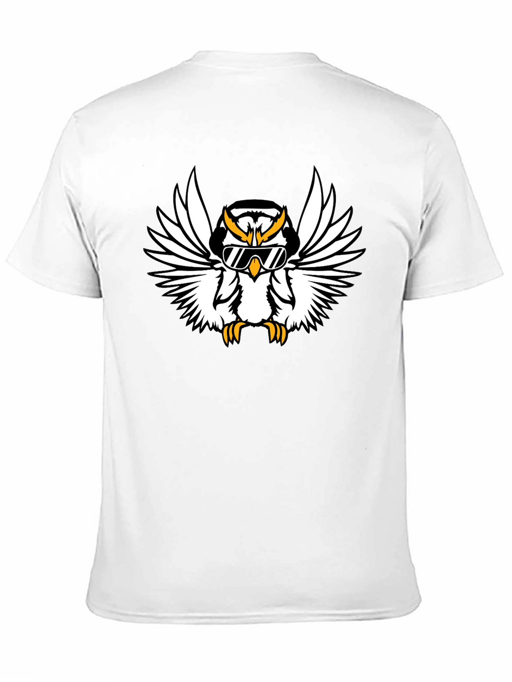 Cool Owl Graphic Tee - Black Cotton T-Shirt