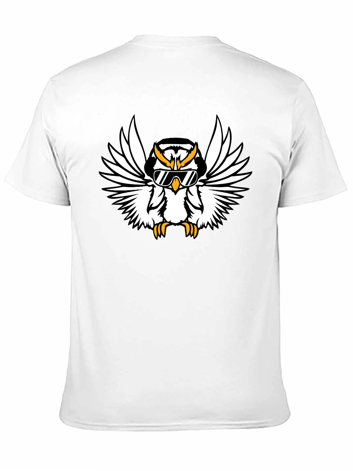 Cool Owl Graphic Tee - Black Cotton T-Shirt