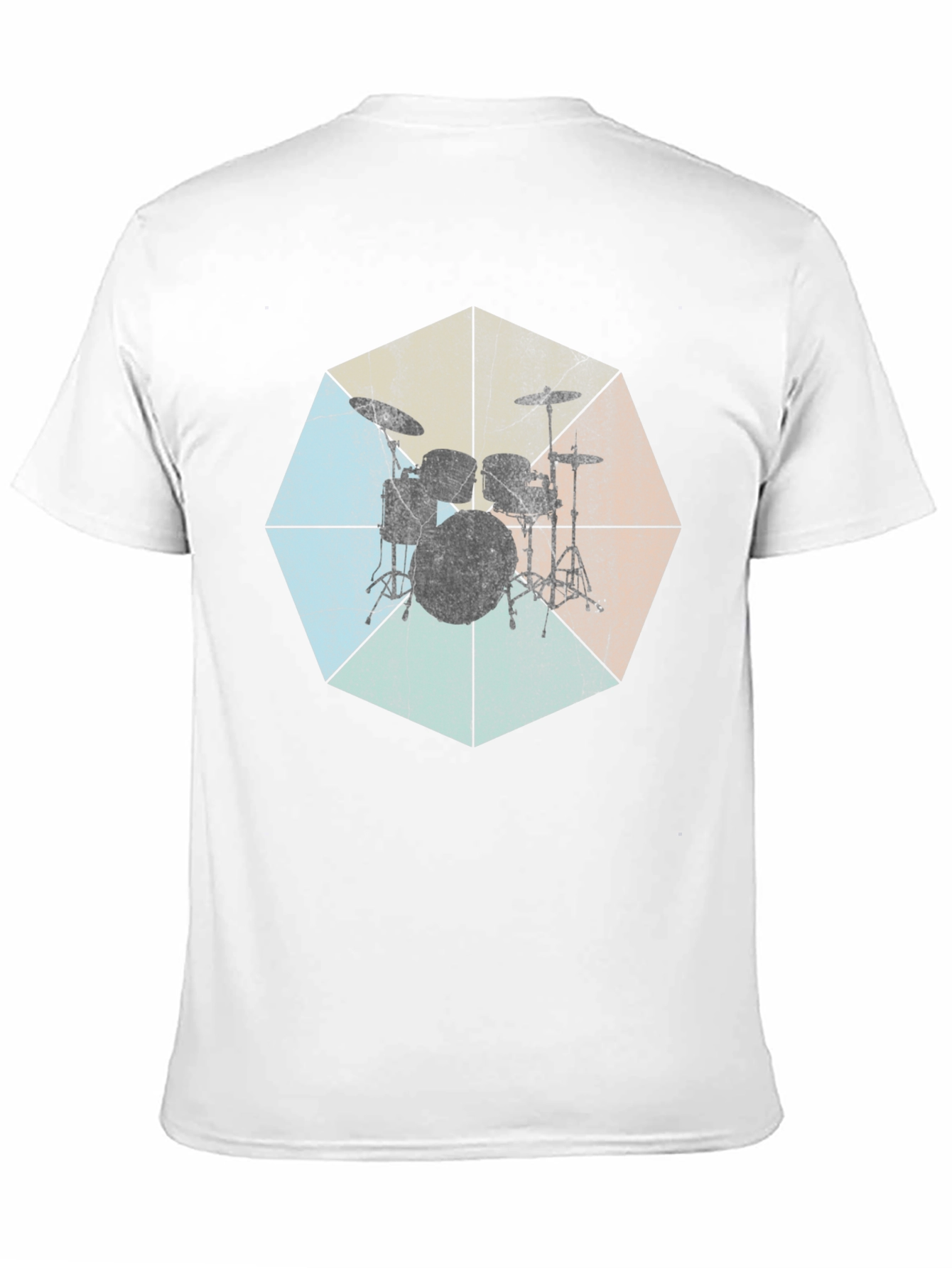Vintage Drum Set Graphic Tee - Music Lovers T-Shirt