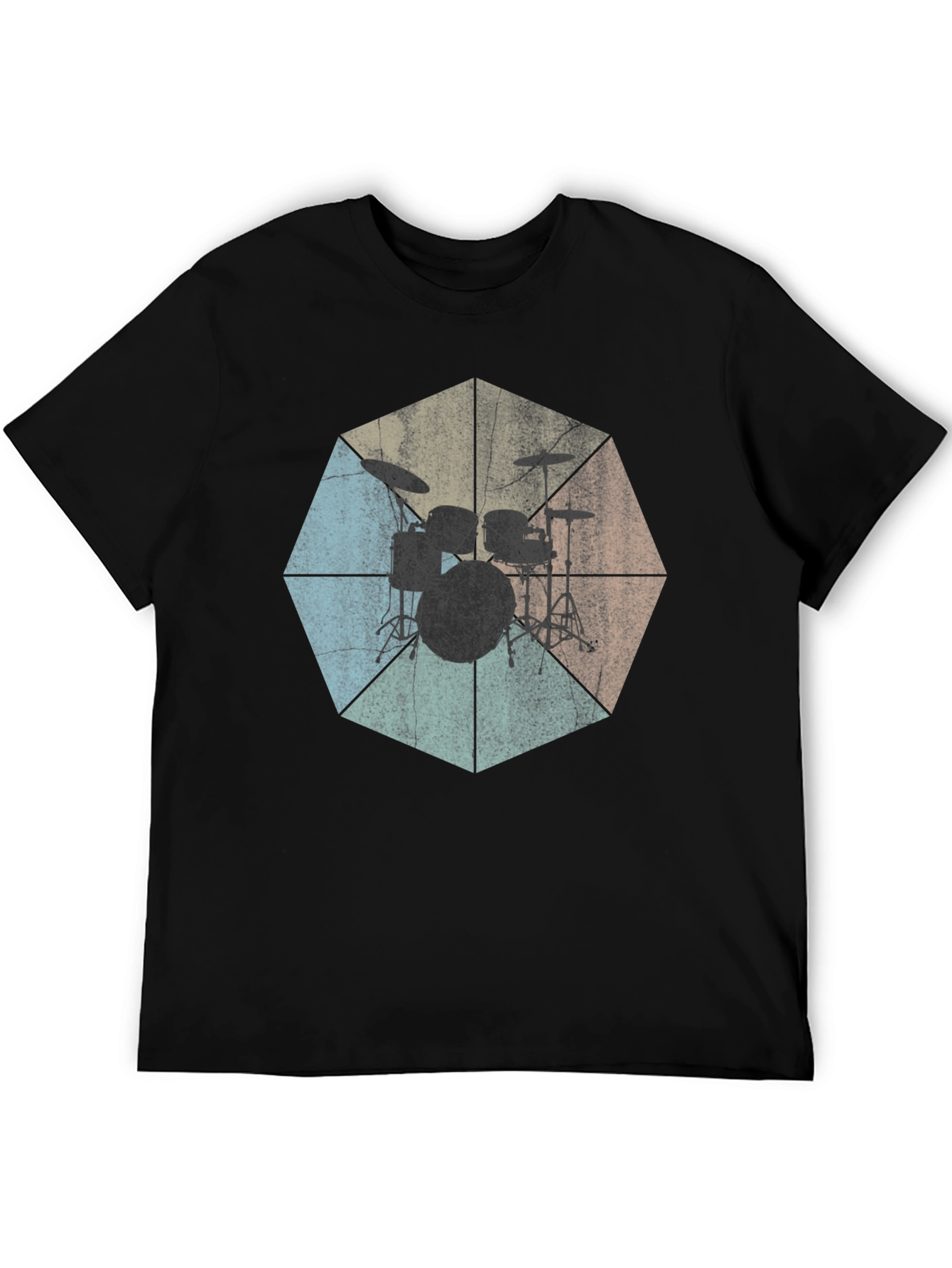 Vintage Drum Set Graphic Tee - Music Lovers T-Shirt