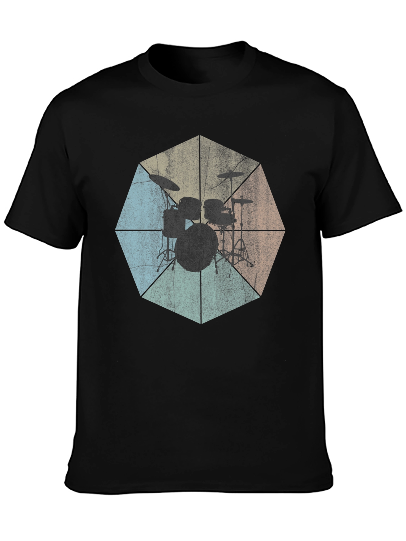 Vintage Drum Set Graphic Tee - Music Lovers T-Shirt