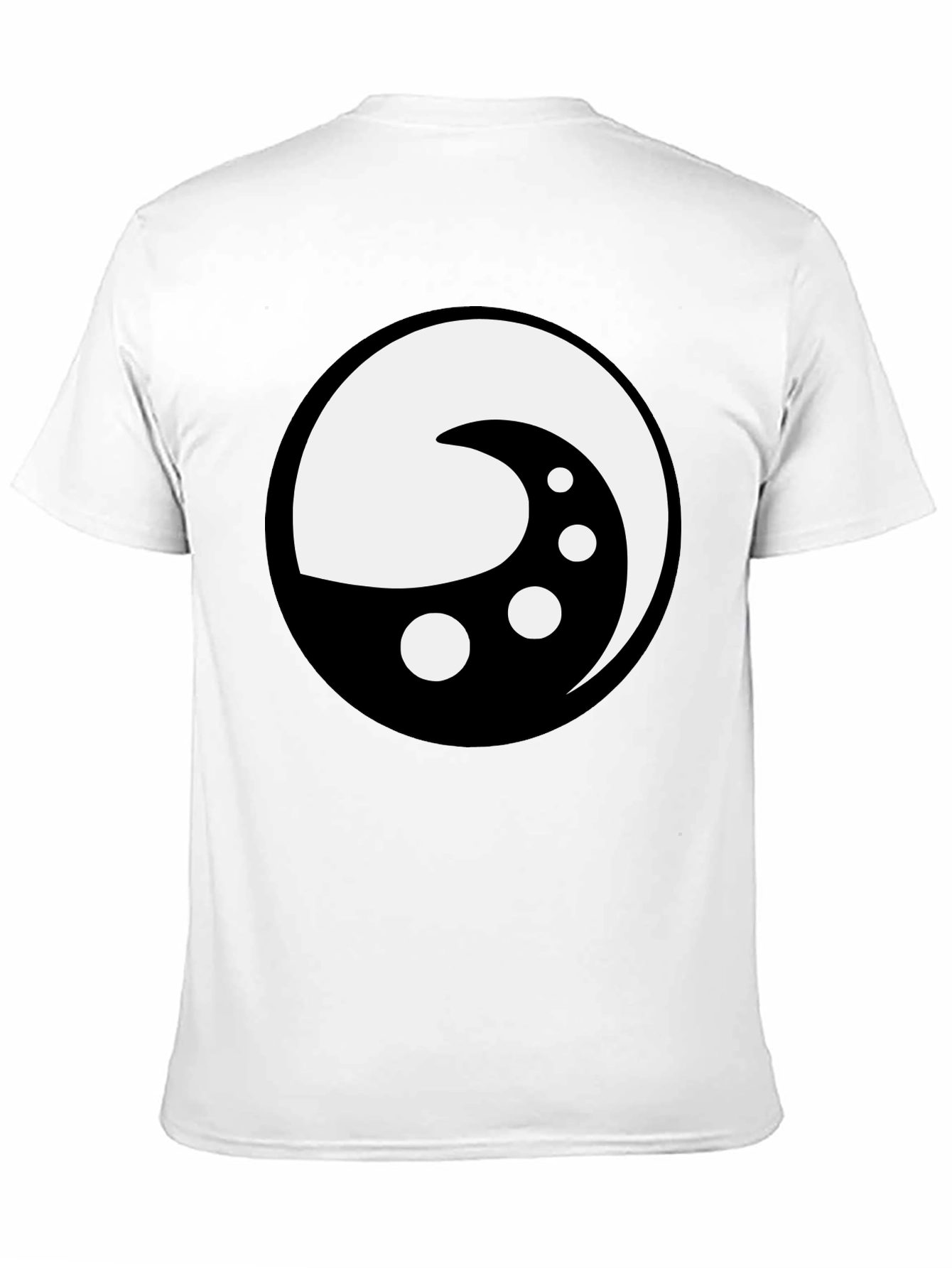 Yin Yang Moon Phase Graphic Tee - Black Cotton Shirt