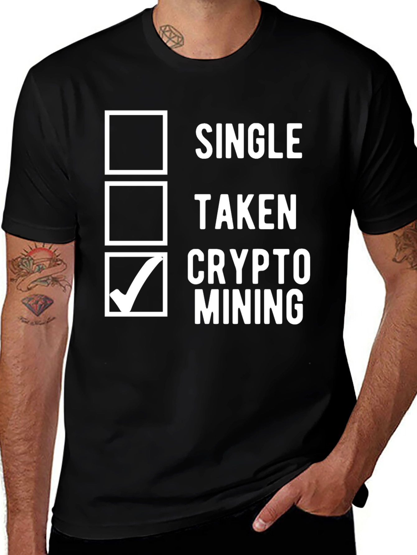 Crypto Mining T-Shirt - Single Taken Mining Options