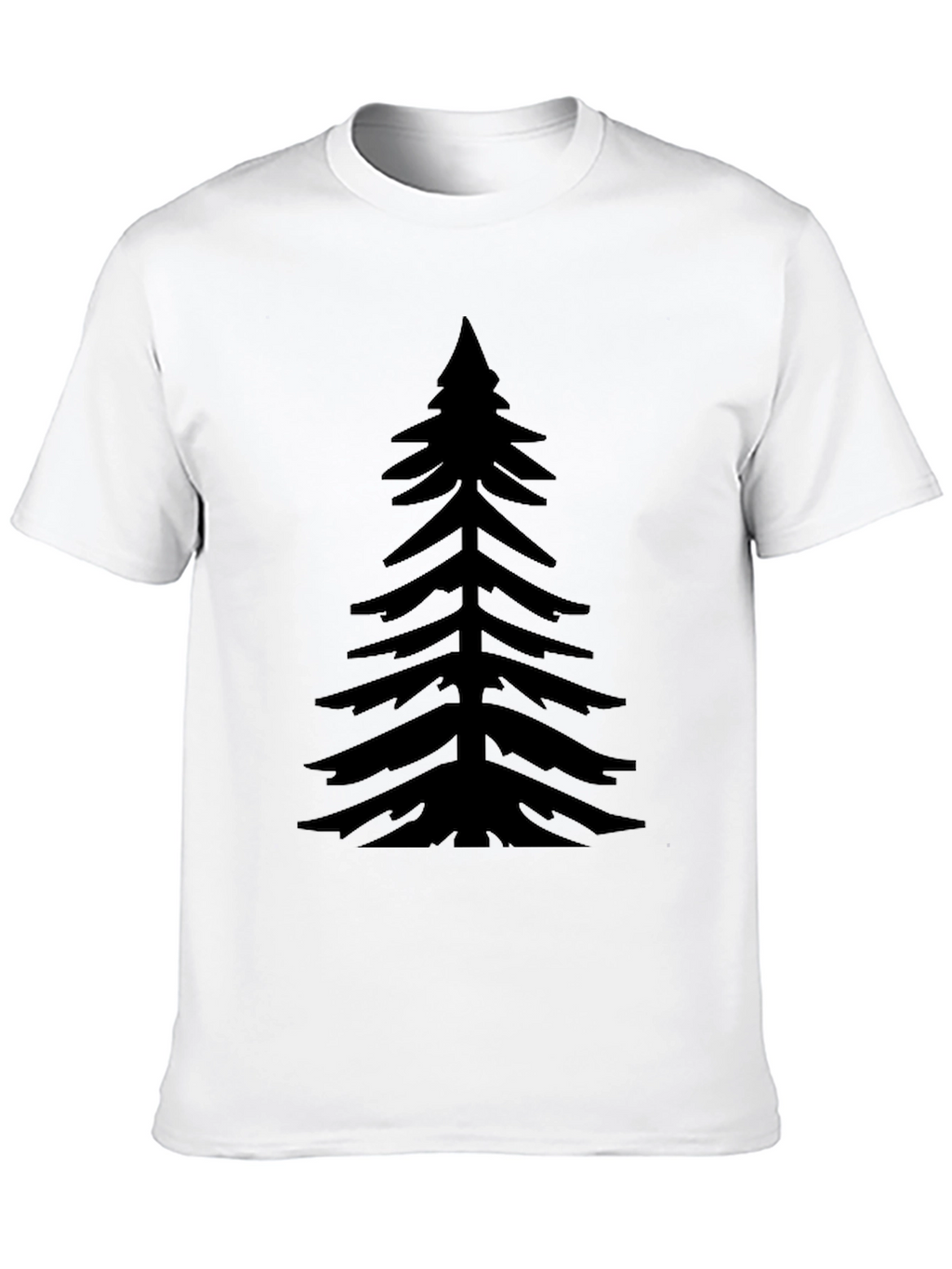 Mens Black Pine Tree Graphic Tee