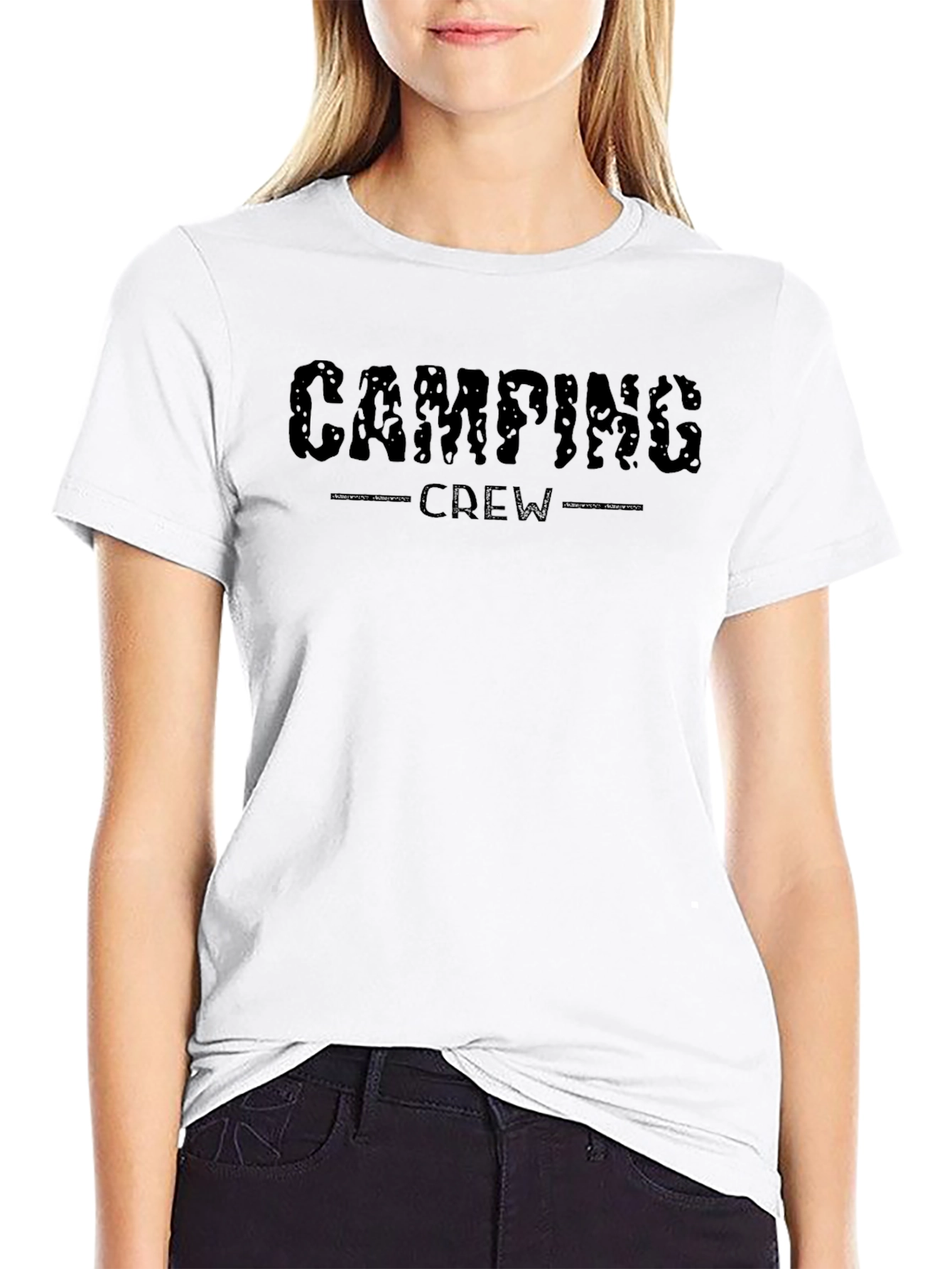 Camping Crew Black Graphic T-Shirt