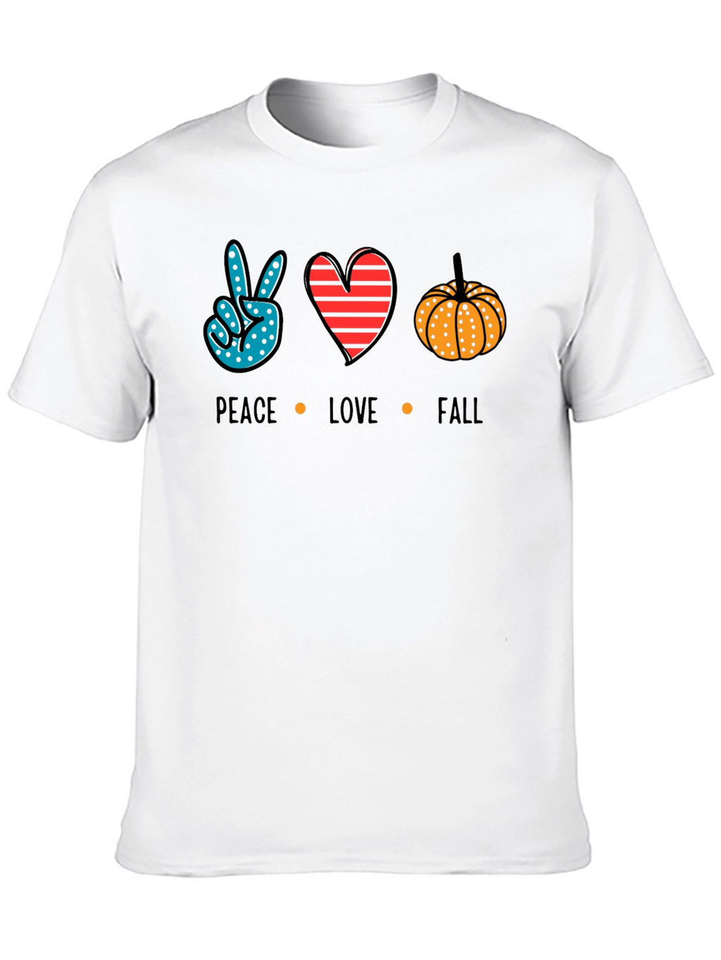 Peace Love Fall T-Shirt - Autumn Season Tee