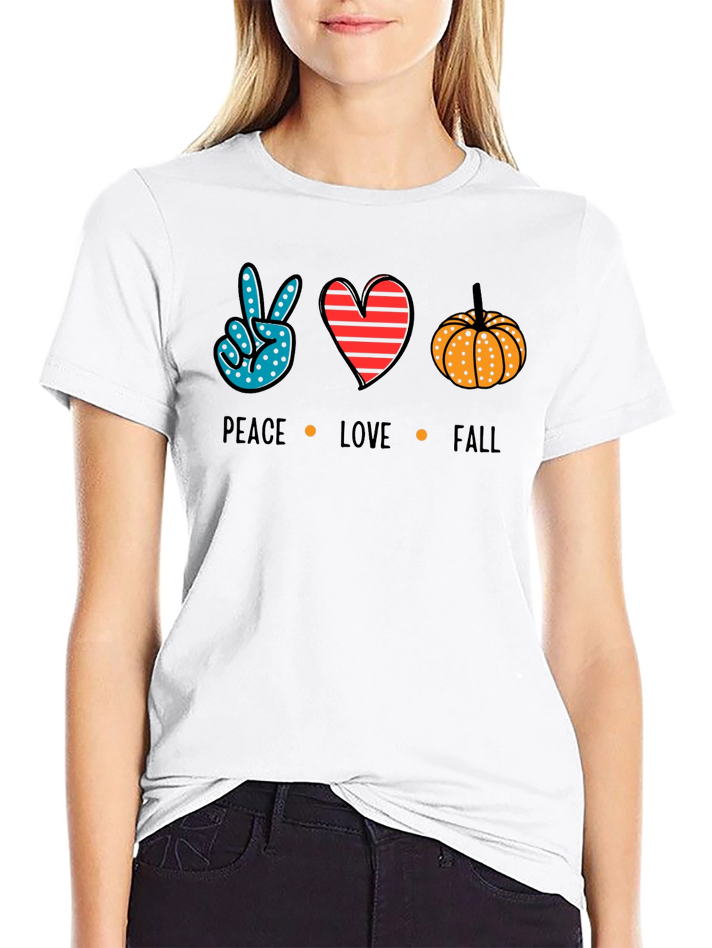 Peace Love Fall T-Shirt - Autumn Season Tee