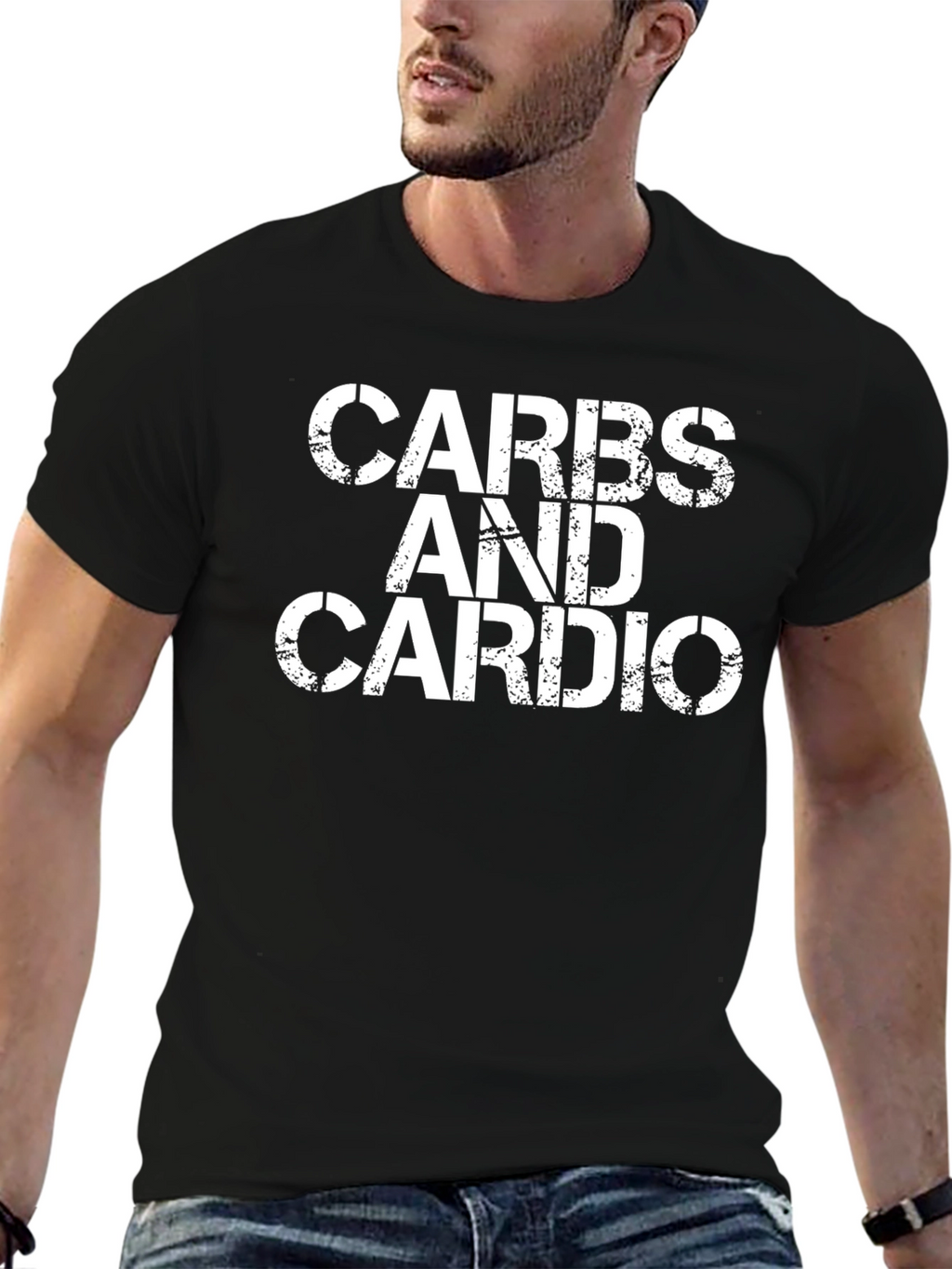 Carbs and Cardio Graphic T-Shirt - Gym Fitness Tee