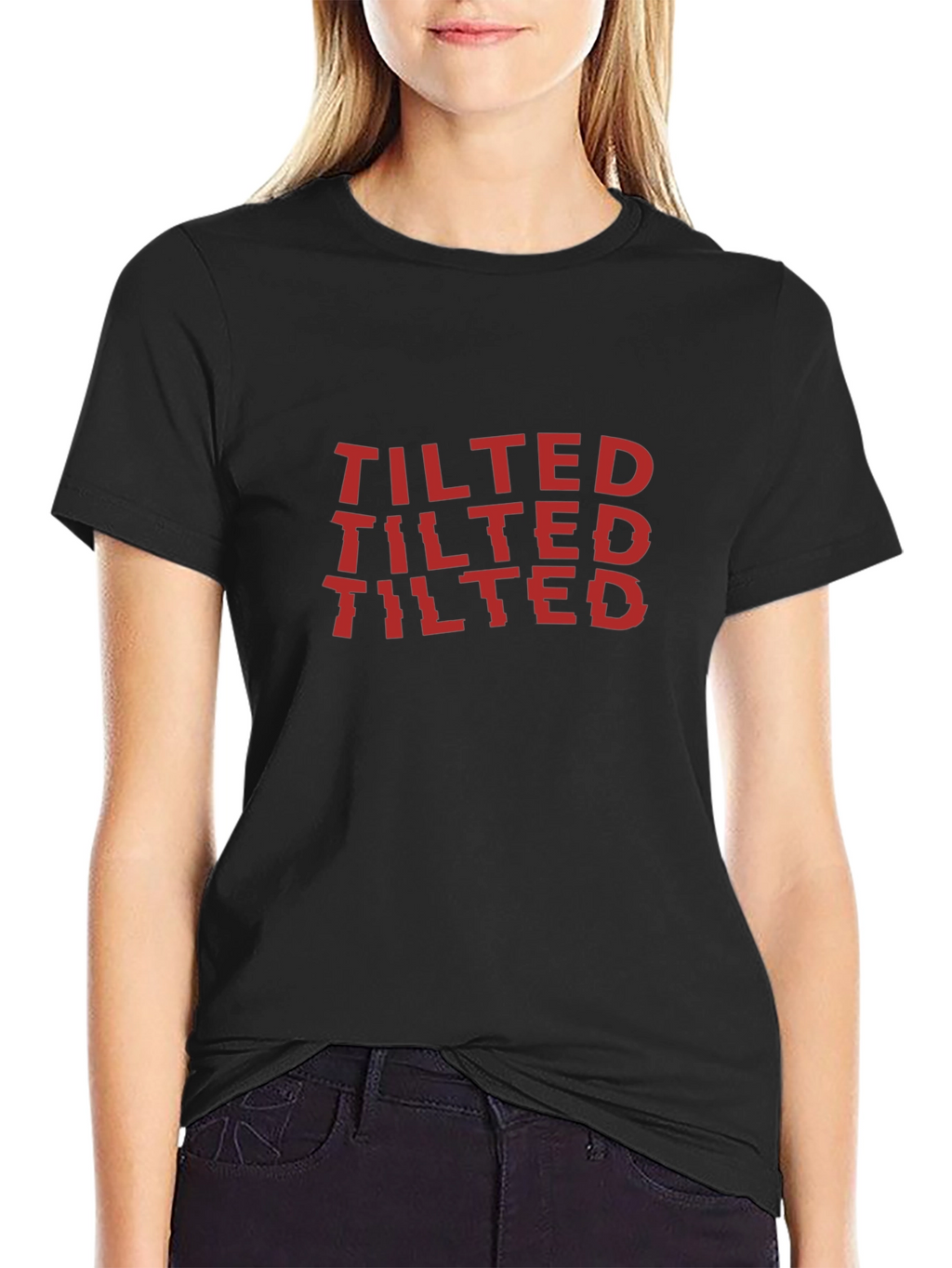 Tilted Graphic Tee - Black