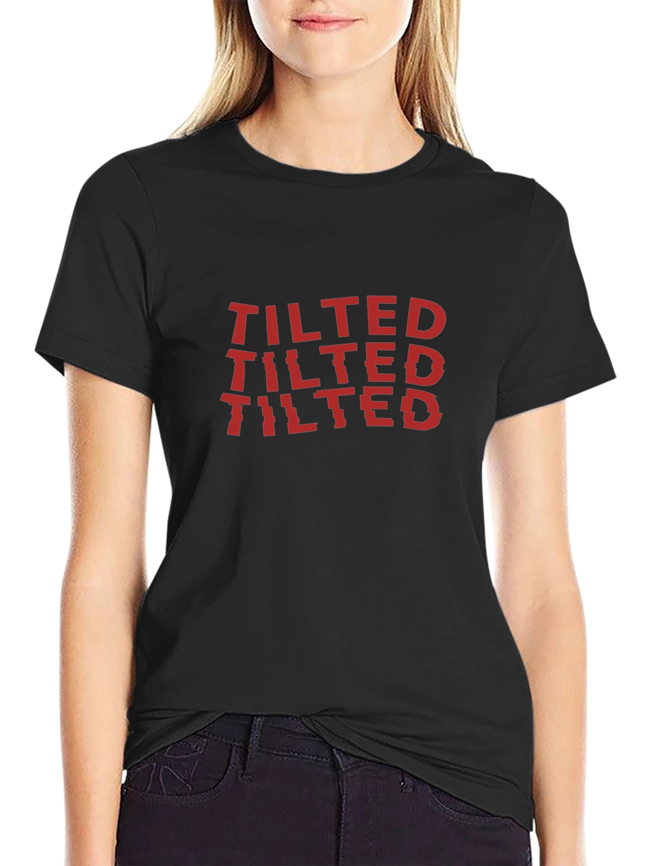 Tilted Graphic Tee - Black