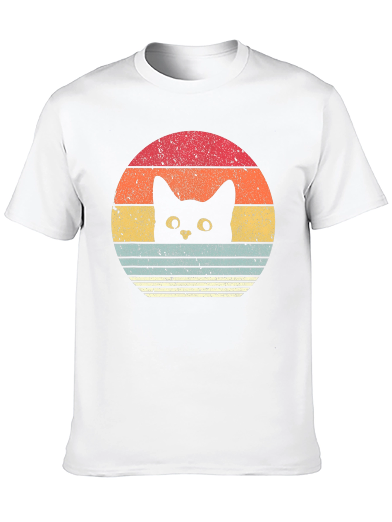 Retro Cat Sunset T-Shirt