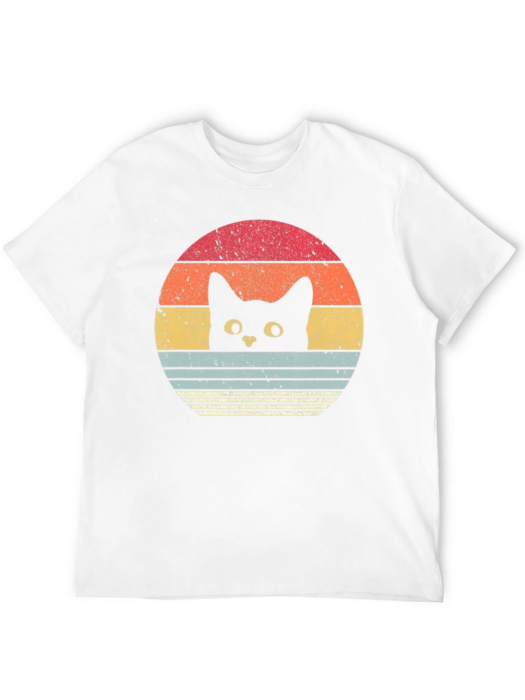 Retro Cat Sunset T-Shirt