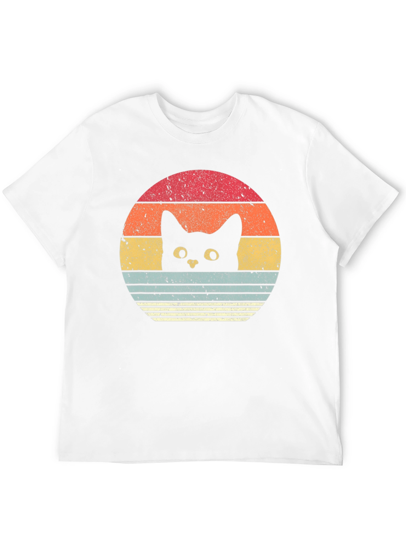 Retro Cat Sunset T-Shirt