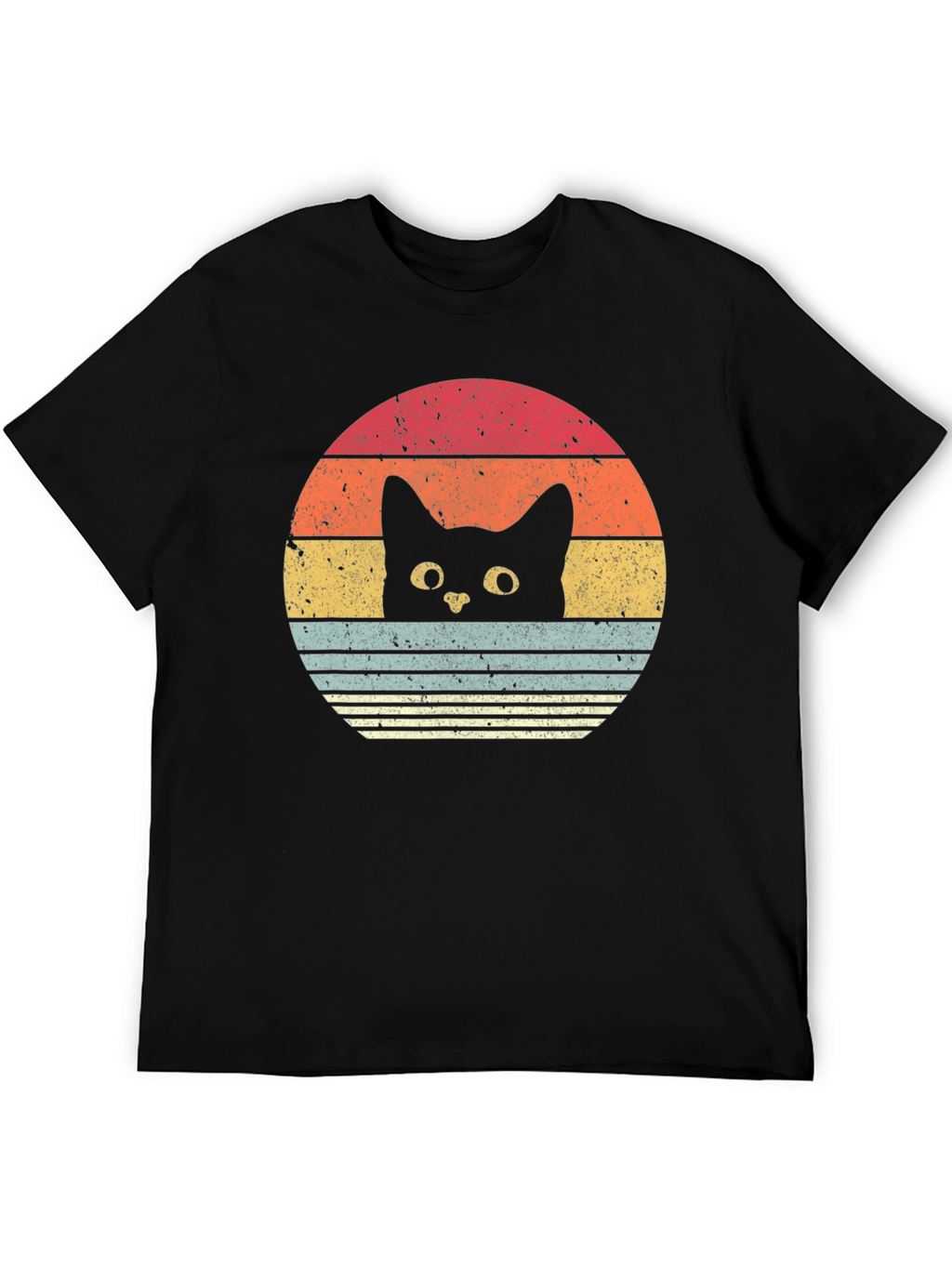 Retro Cat Sunset T-Shirt