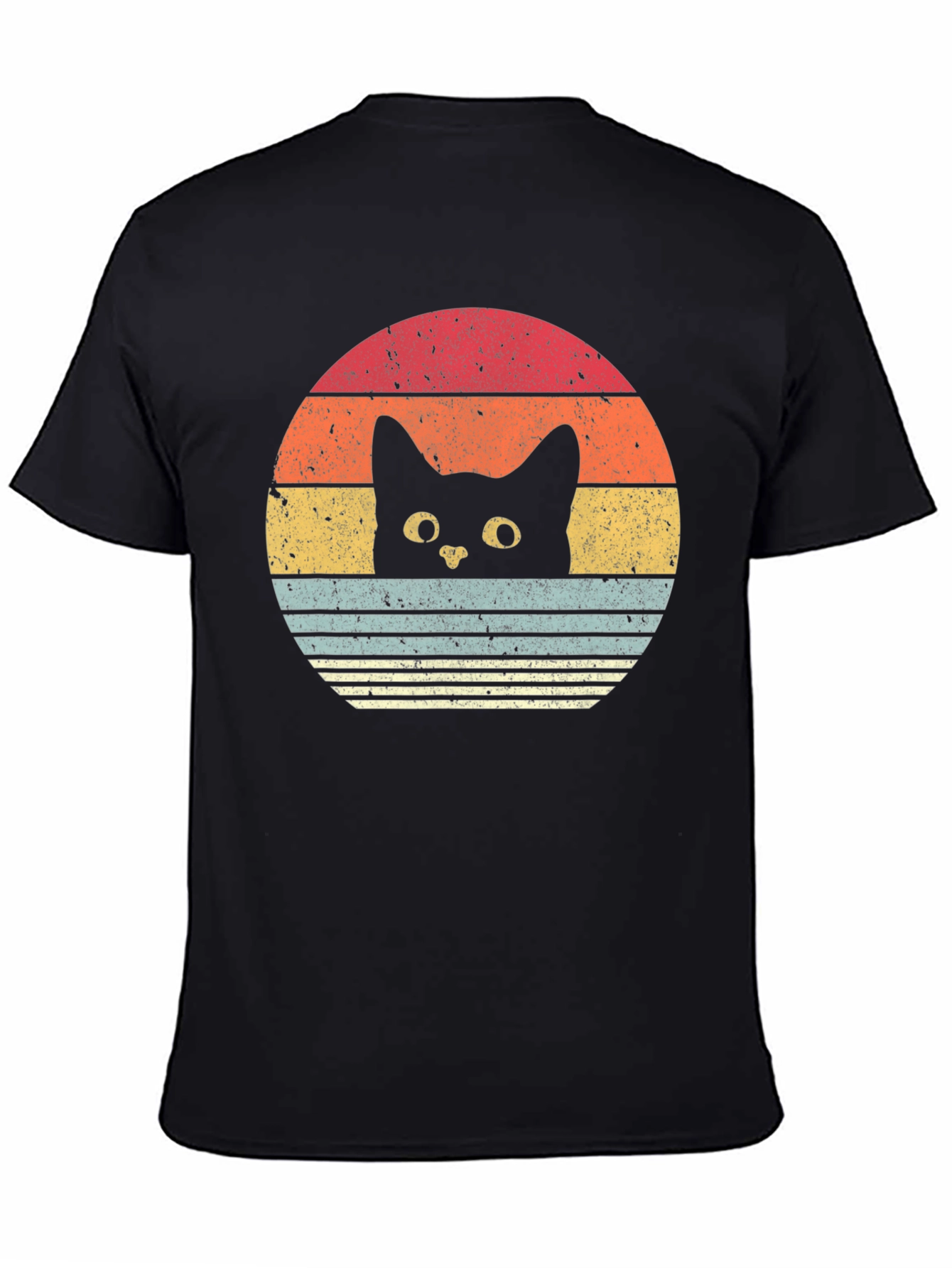 Retro Cat Sunset T-Shirt