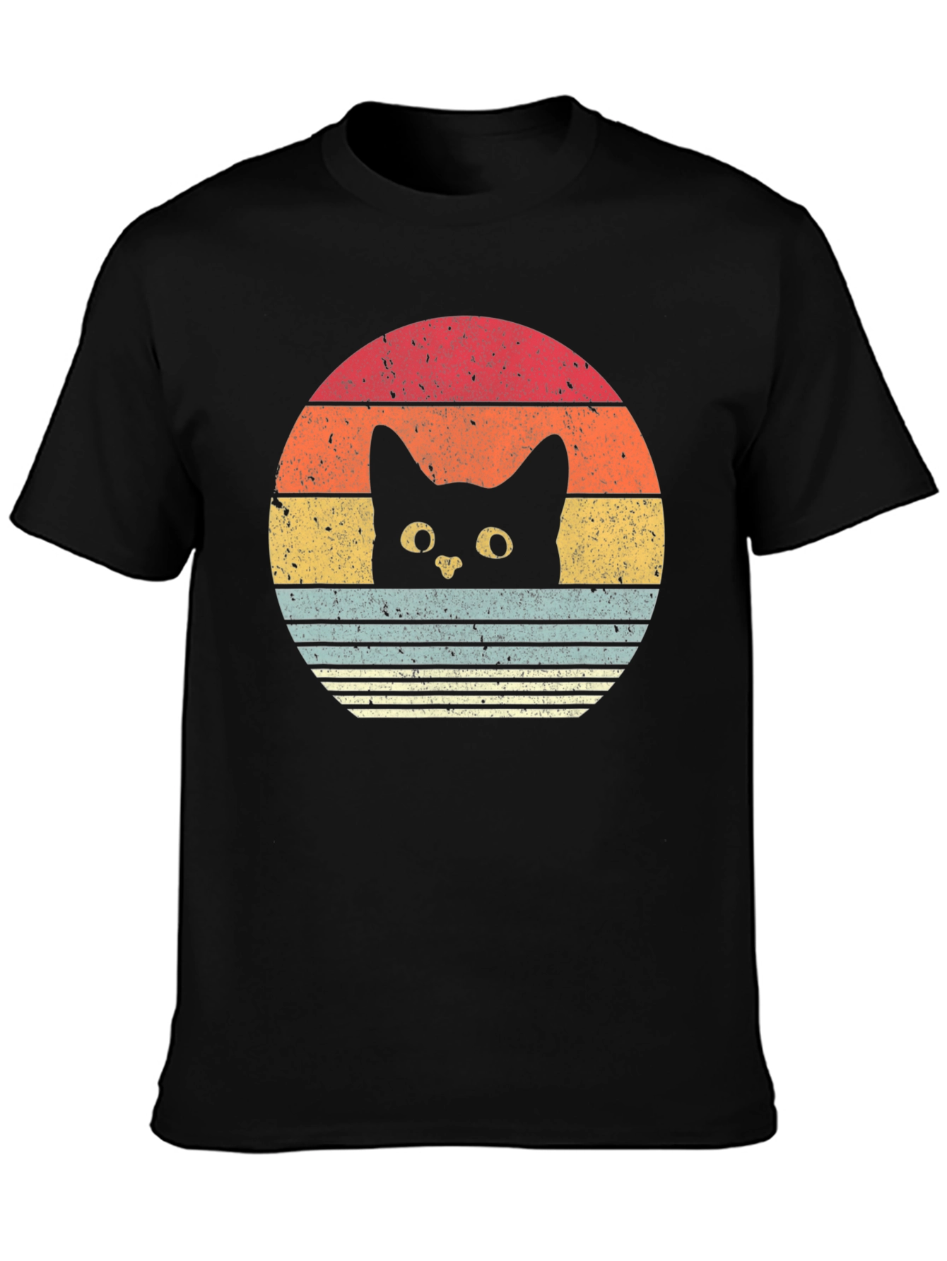 Retro Cat Sunset T-Shirt