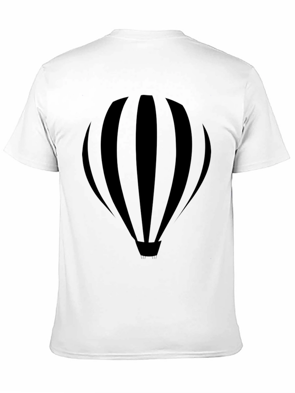 Black Hot Air Balloon Graphic Tee for Men