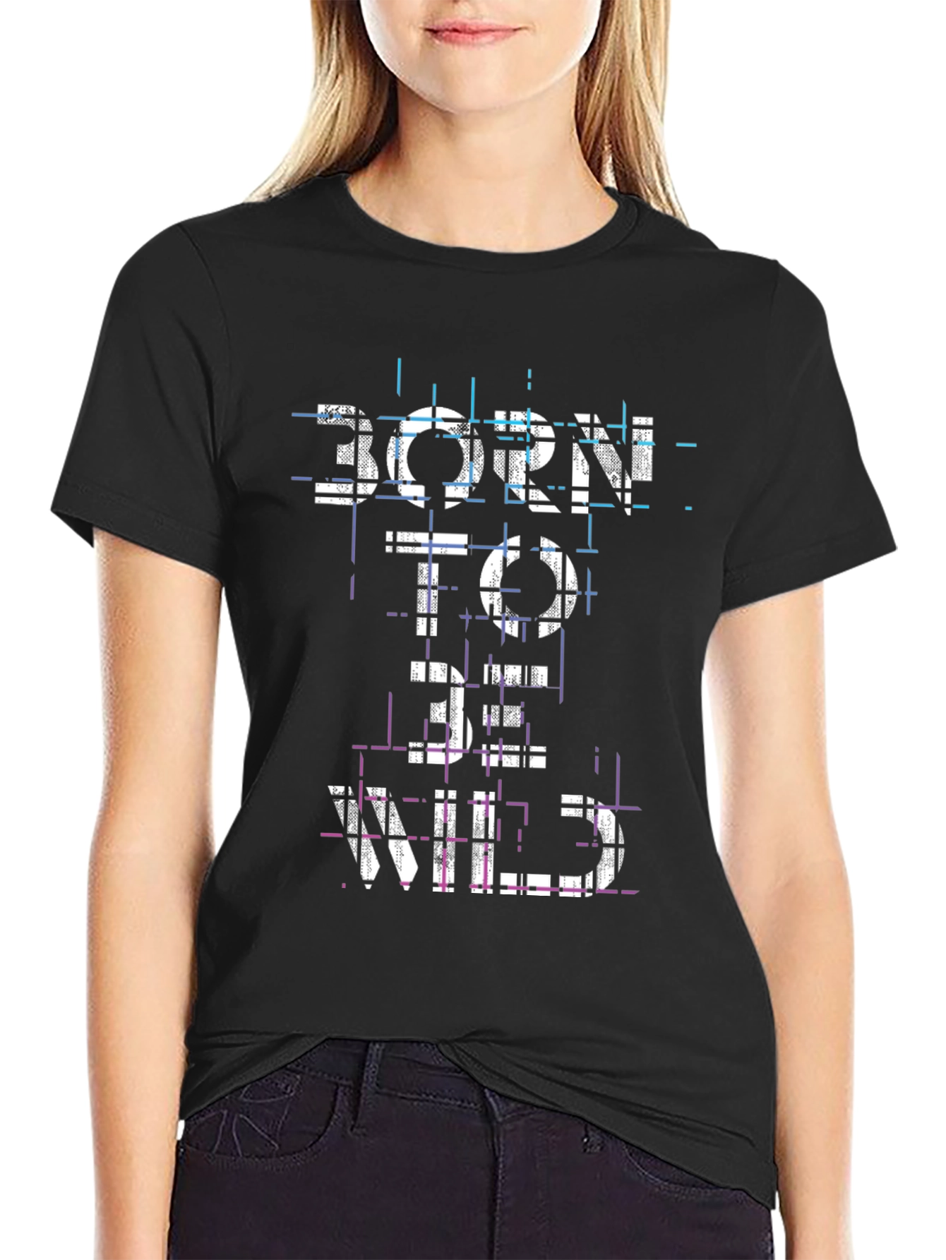 Born to Be Wild Black Graphic T-Shirt