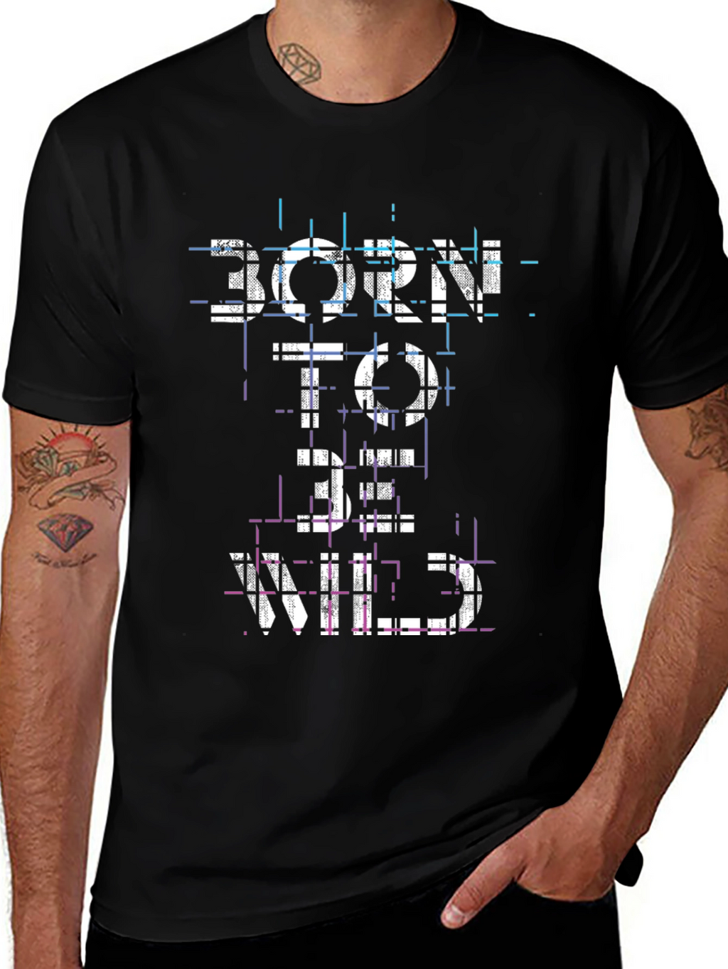 Born to Be Wild Black Graphic T-Shirt