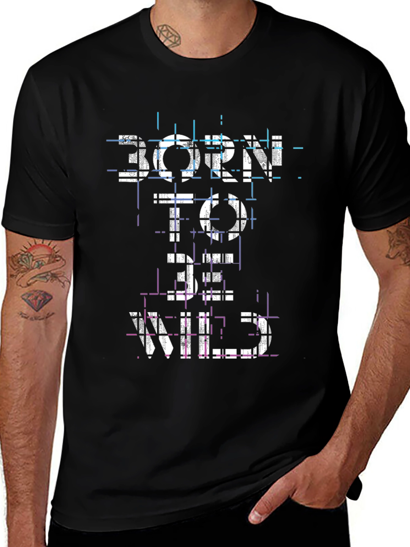 Born to Be Wild Black Graphic T-Shirt