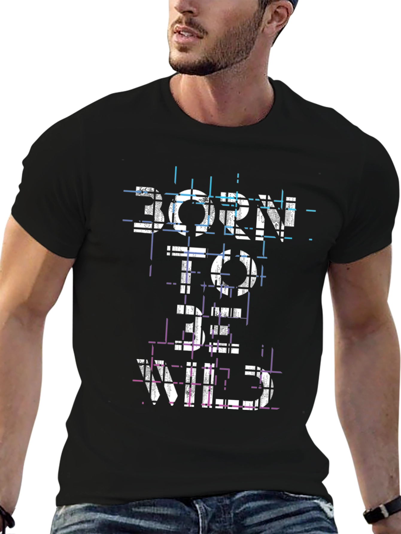Born to Be Wild Black Graphic T-Shirt