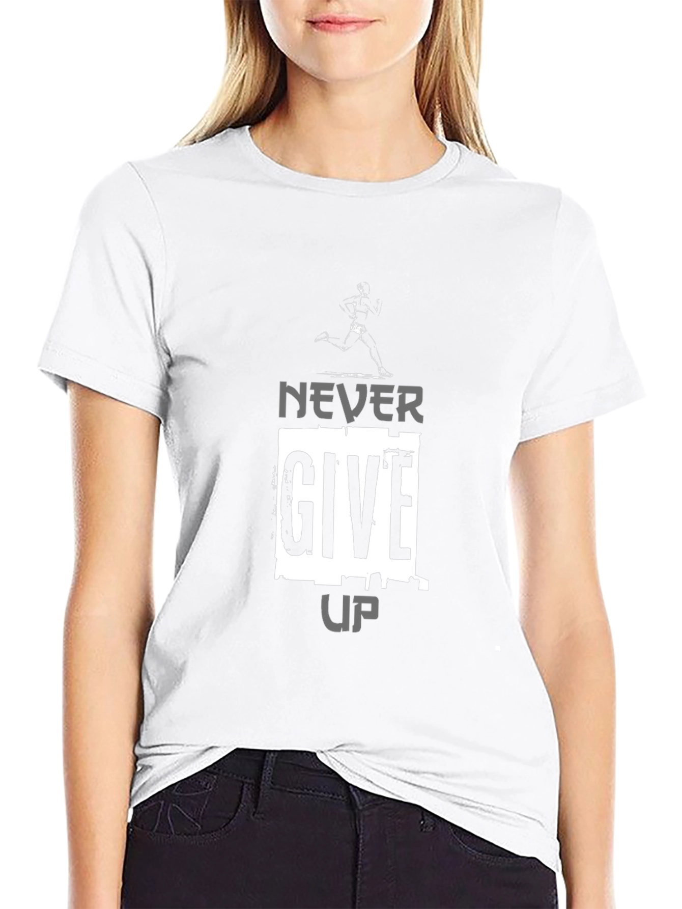 Never Give Up Graphic Tee - Motivation Shirt