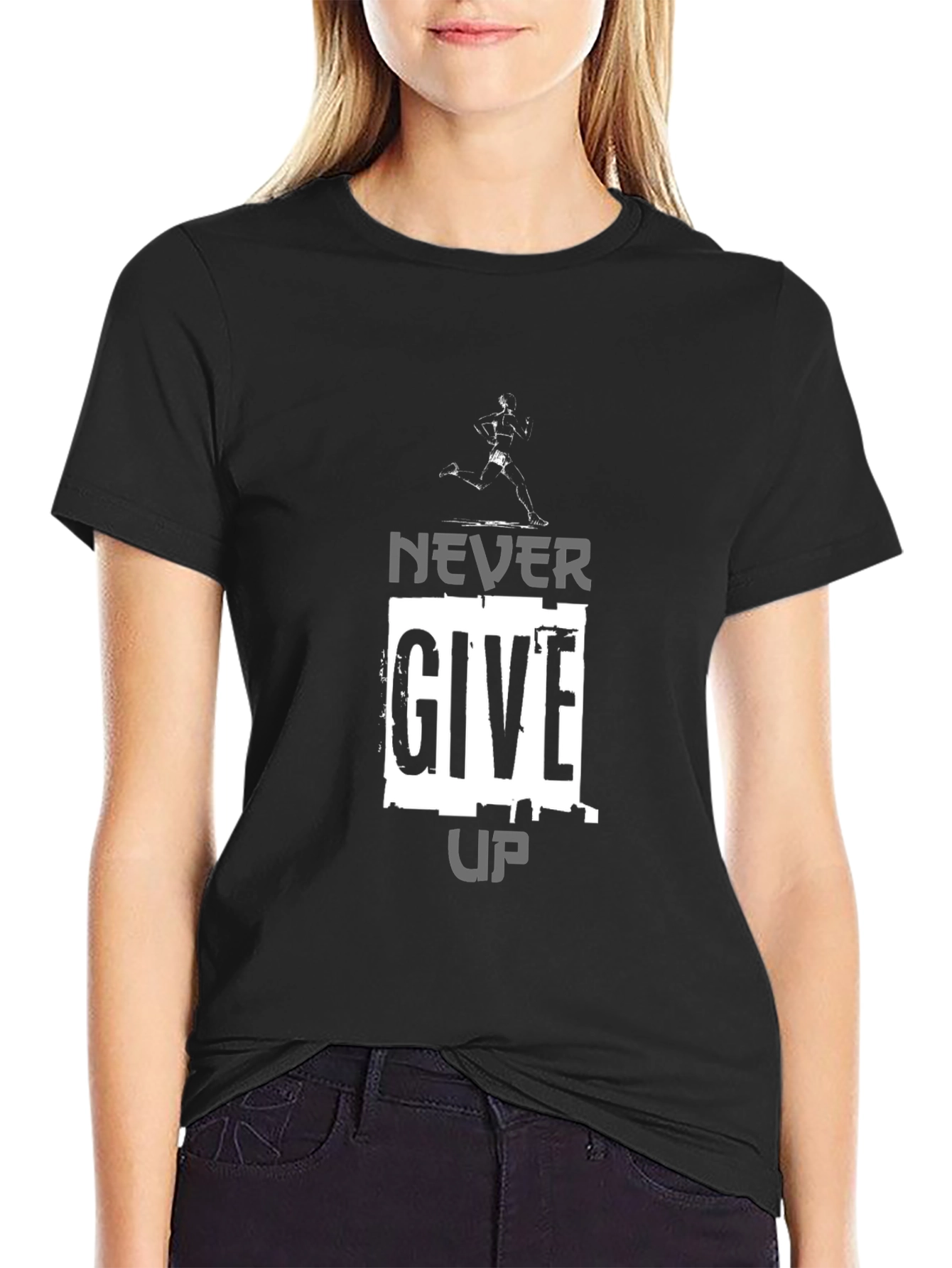 Never Give Up Graphic Tee - Motivation Shirt