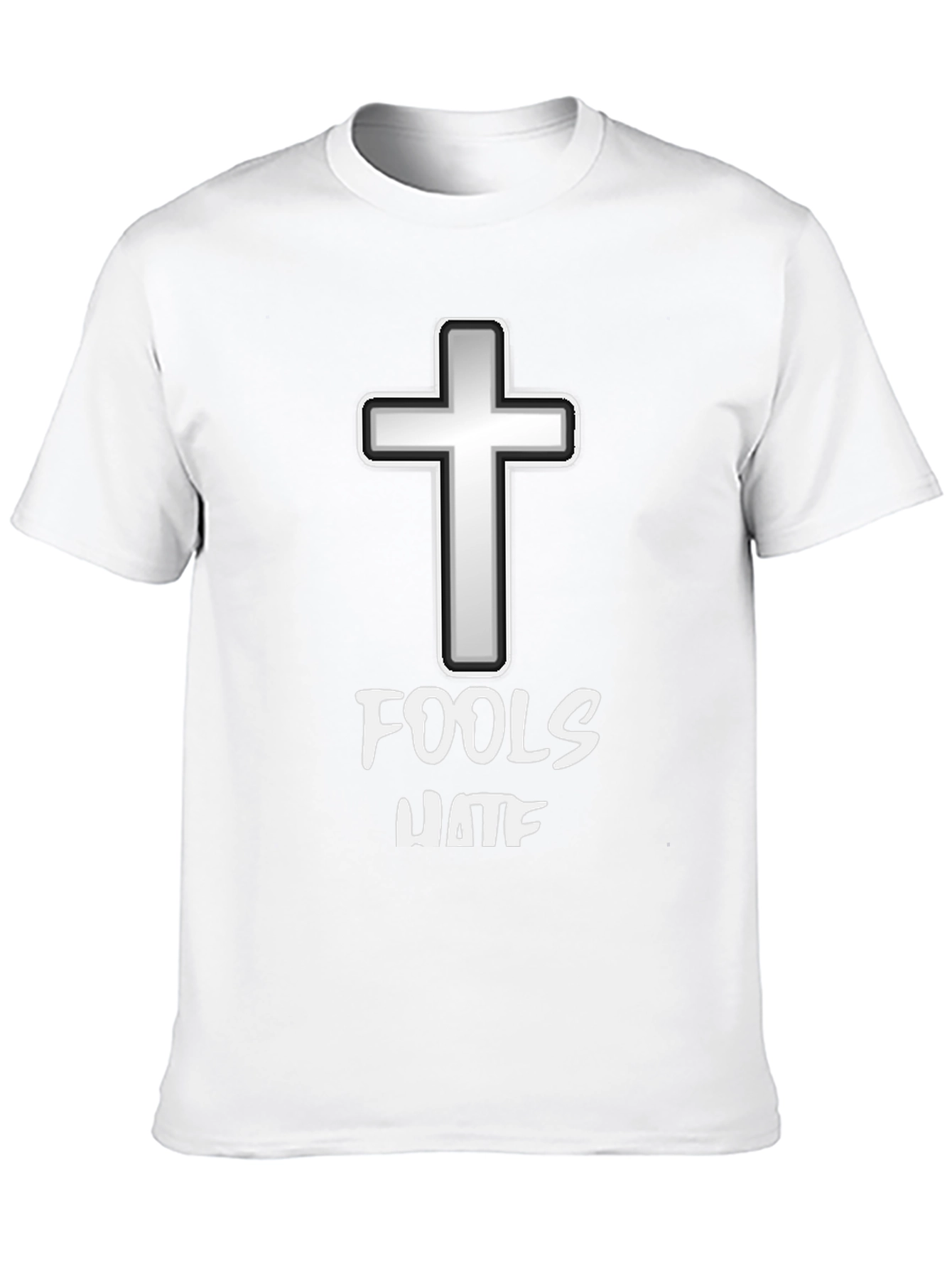Christian T-Shirt - Fools Hate Cross