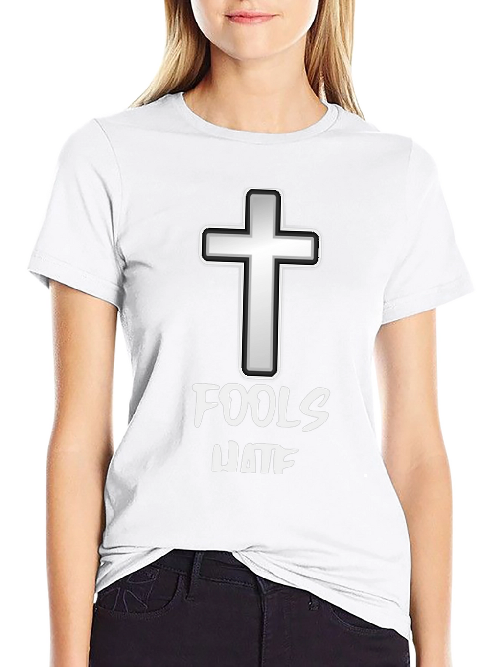 Christian T-Shirt - Fools Hate Cross