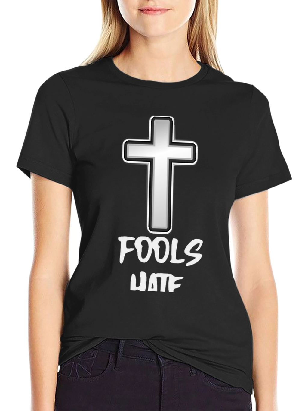 Christian T-Shirt - Fools Hate Cross