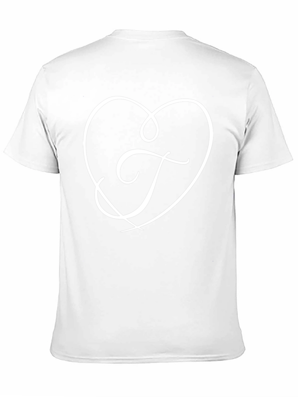Heart Initial T-Shirt - Elegant Love Tee