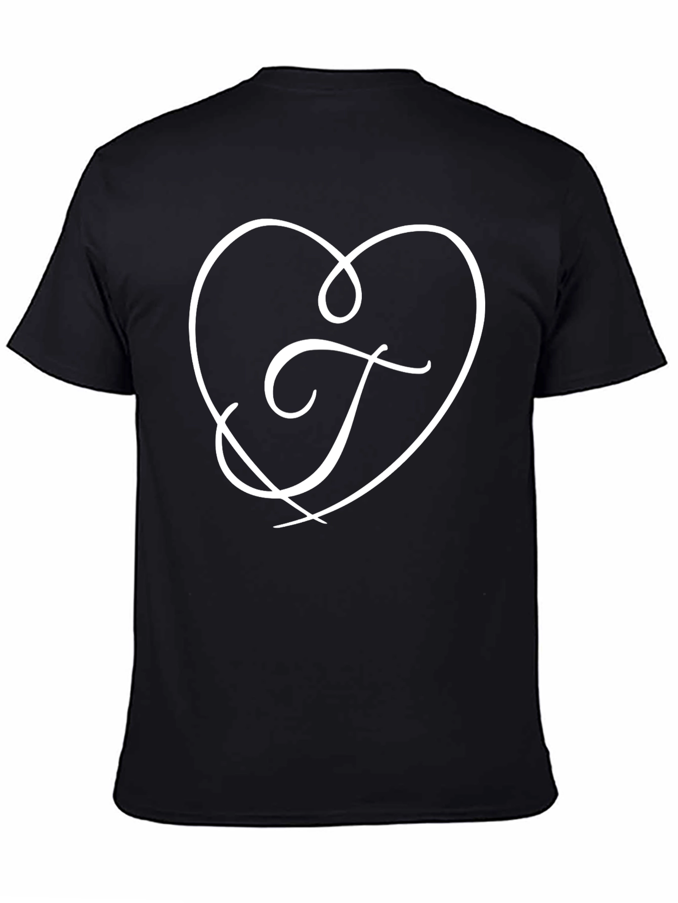 Heart Initial T-Shirt - Elegant Love Tee