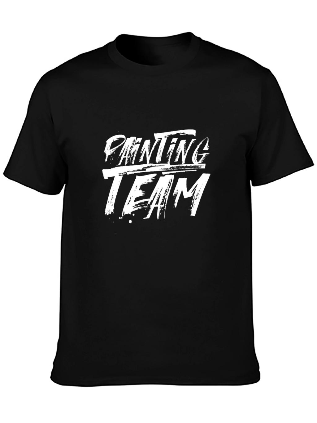Painting Team Black Cotton Graphic T-Shirt