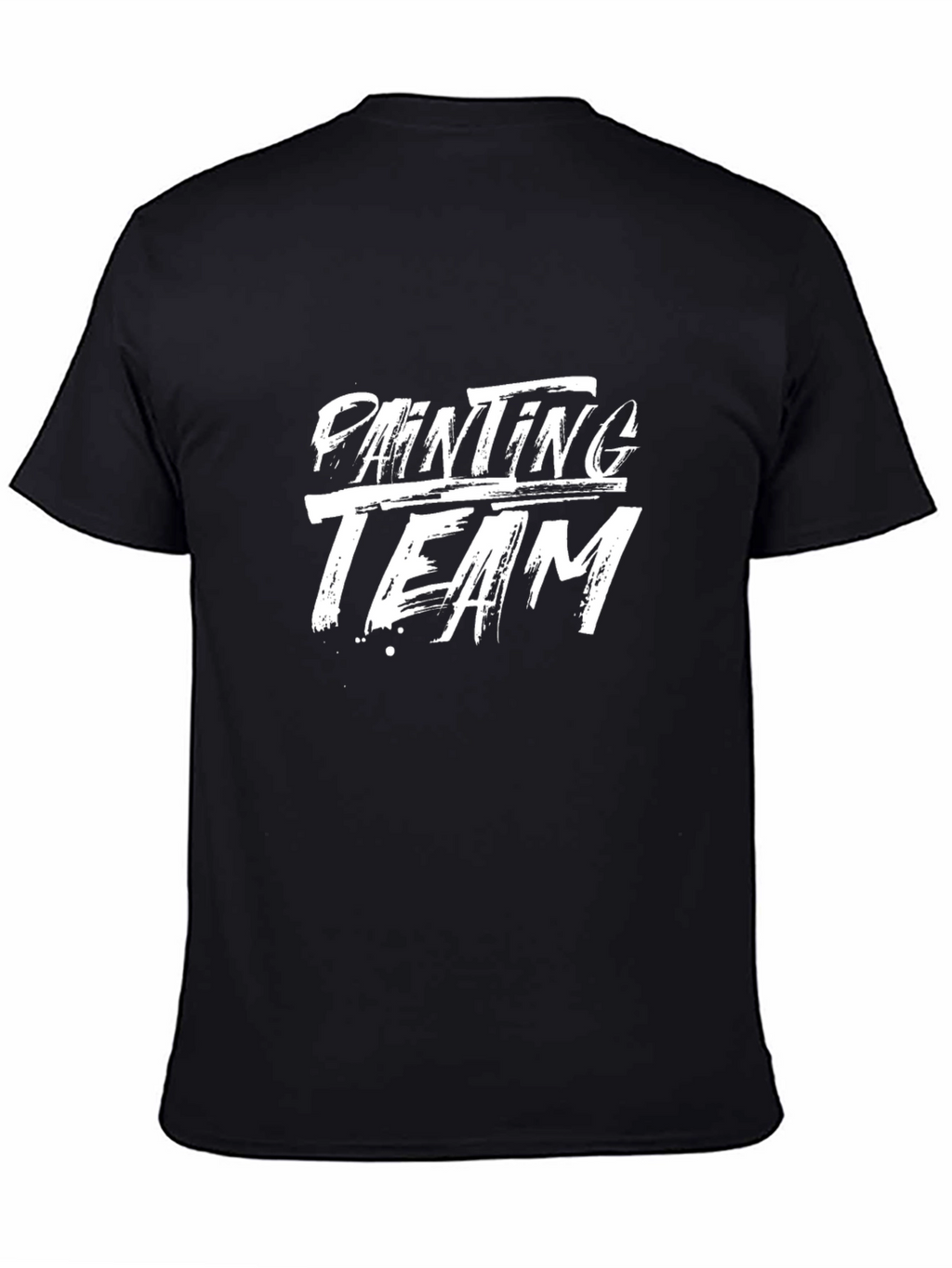Painting Team Black Cotton Graphic T-Shirt