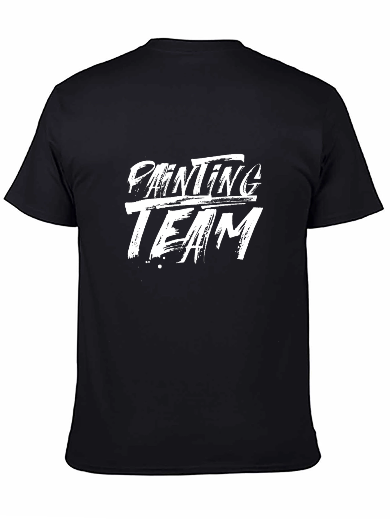 Painting Team Black Cotton Graphic T-Shirt