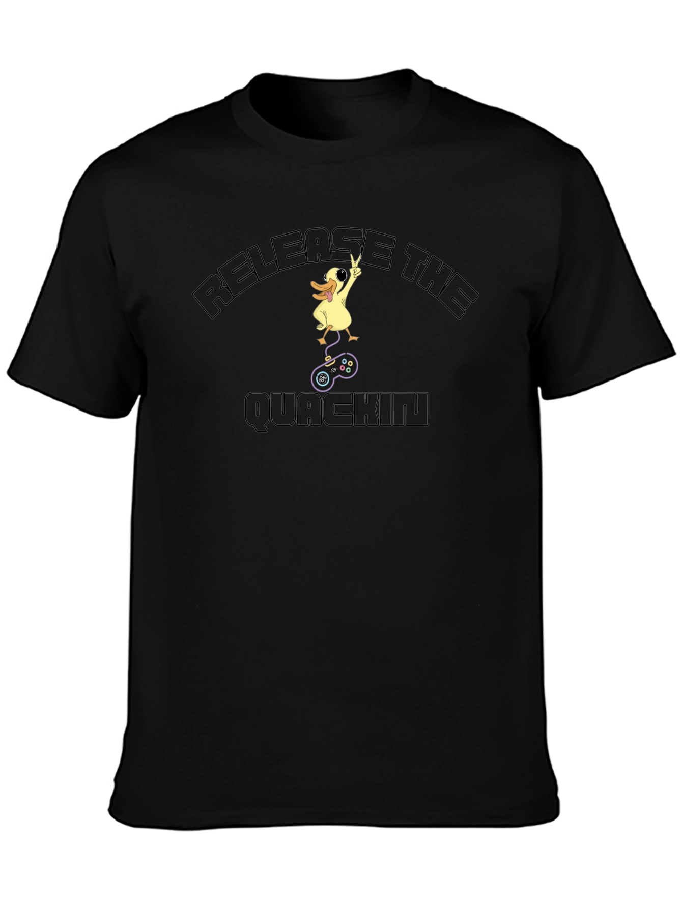 Release the Quackin Gaming T-Shirt - Funny Duck Gamer Tee