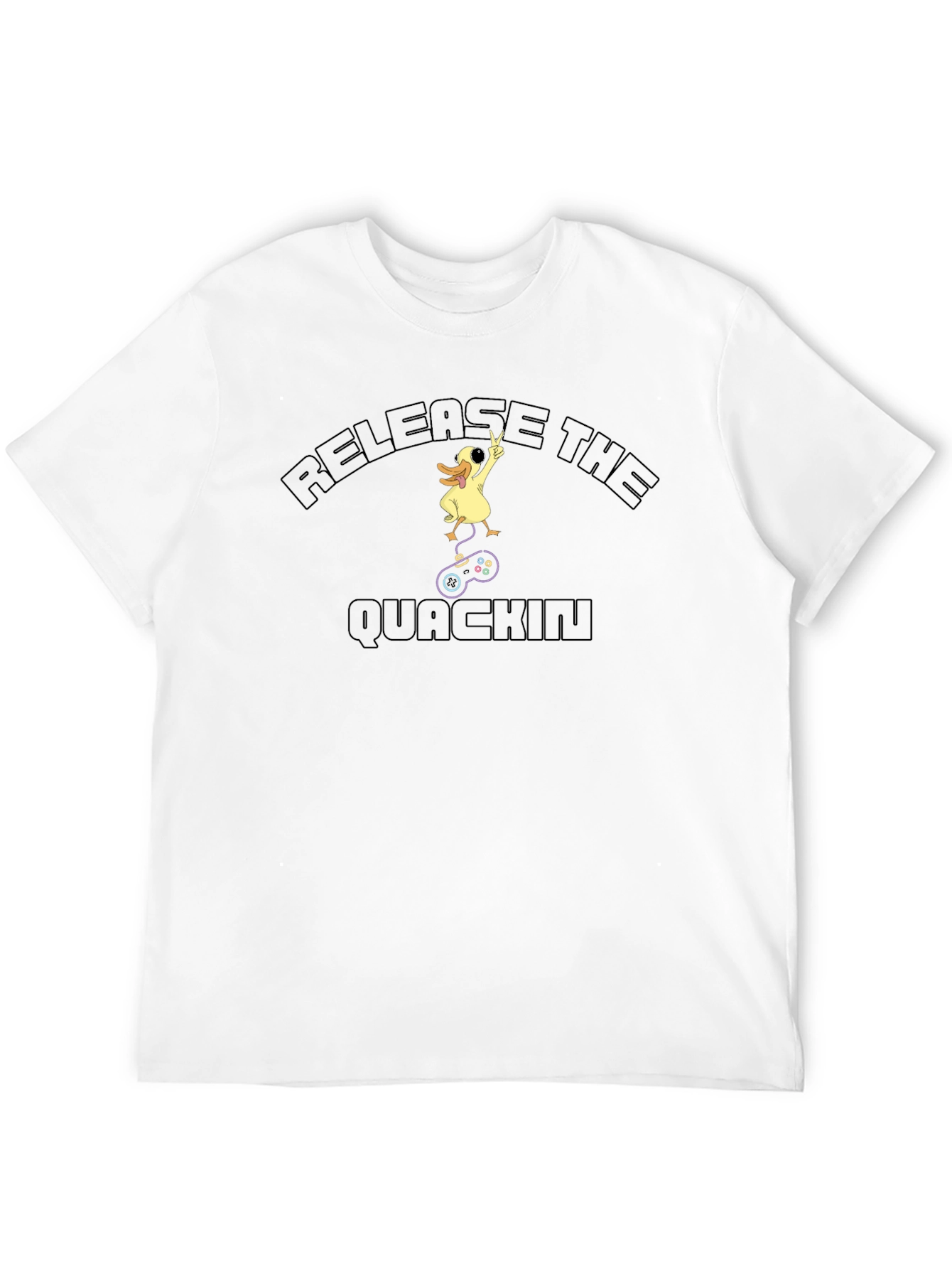 Release the Quackin Gaming T-Shirt - Funny Duck Gamer Tee